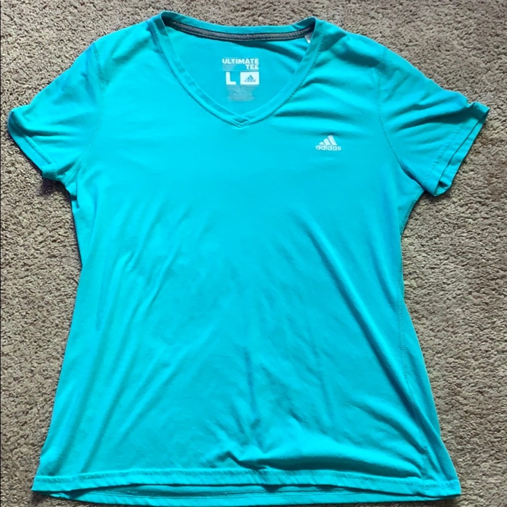 baby blue adidas shirt